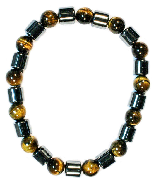 Tiger eye / Hematite Bead Bracelet - Rivendell Shop