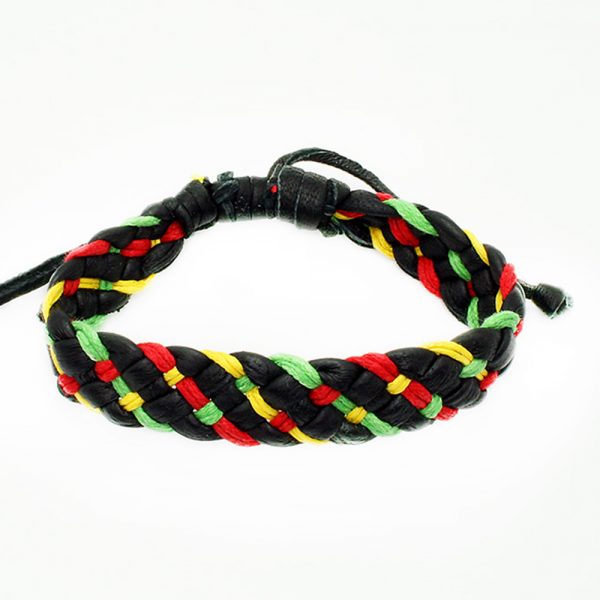 Leather Rasta Bracelet