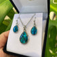Paua Pendant & Earrings Set - Teardrop - Rivendell Shop