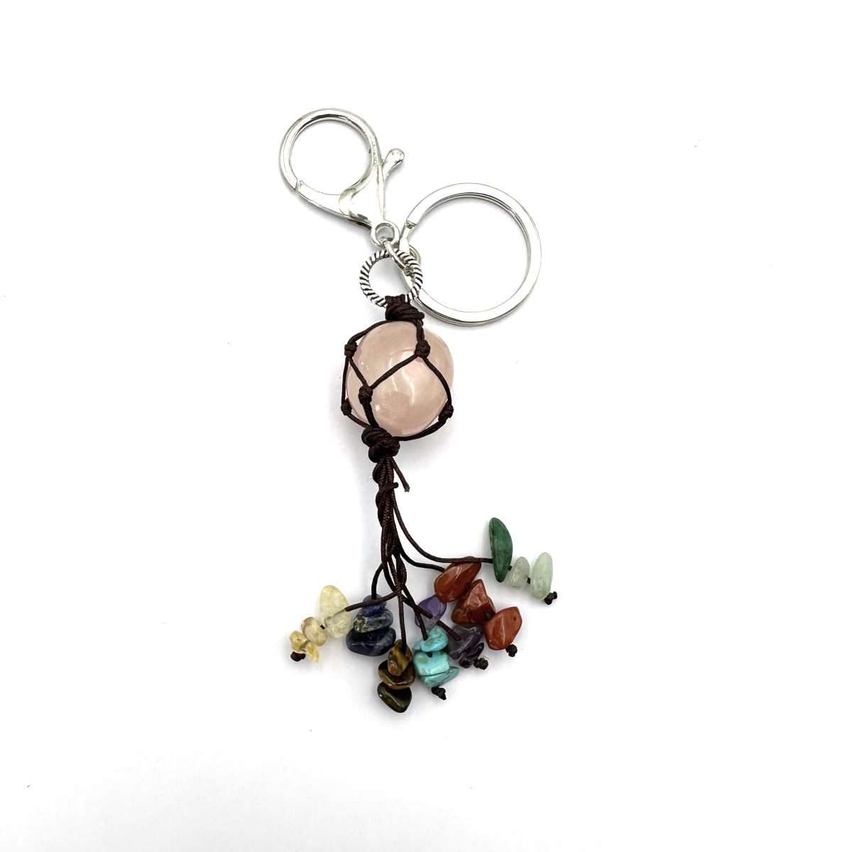 Chakra Keyring Rose Quartz