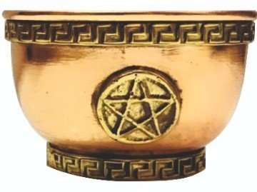 Copper Offering Bowl Pentagram