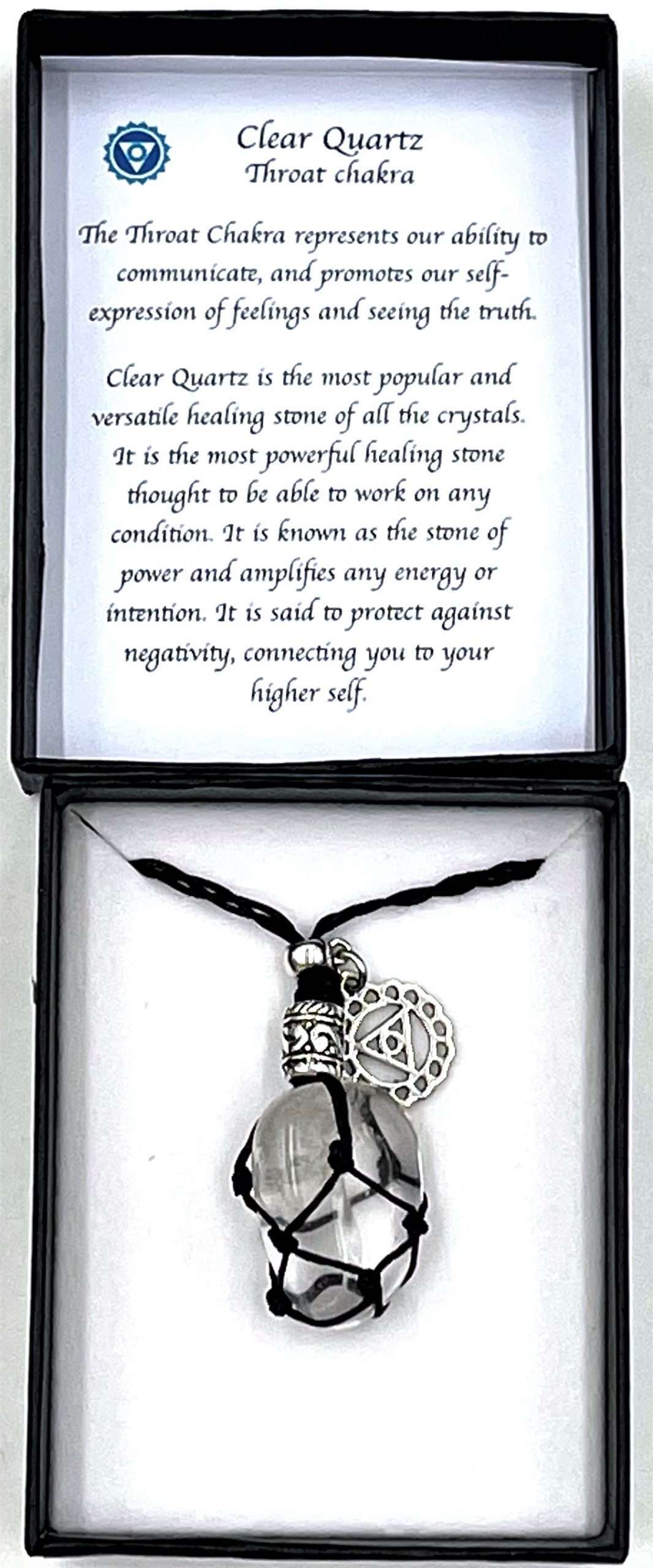 Braided Stone Necklace - Clear Quartz