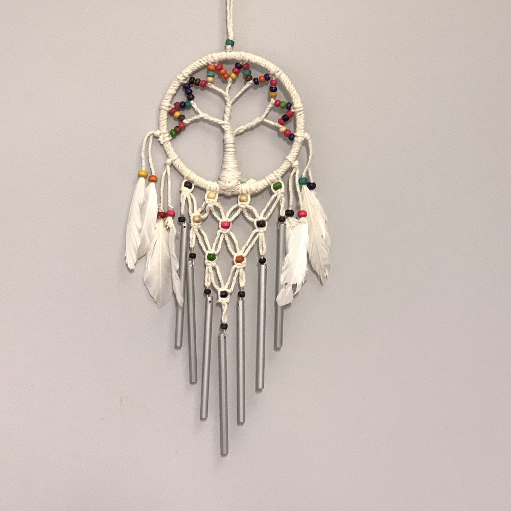 Dreamcatcher Tree Of Life Windchime Multi Bead 16cm - Rivendell Shop