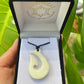 Handcarved Bone Fish Hook Pendant - Hei Matau - Rivendell Shop