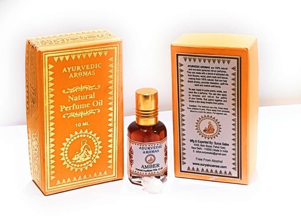 Ayurvedic Aromas Natural Perfume Oil 10ml - Amber