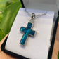 Paua Pendant - Cross - Rivendell Shop