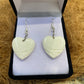 Handcarved Bone Heart Earrings - Rivendell Shop