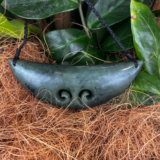 Greenstone Chest Plate - Koru Carving