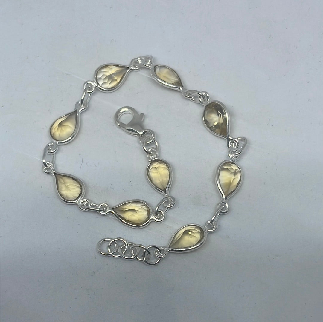 Citrine Silver Bracelet - Rivendell Shop