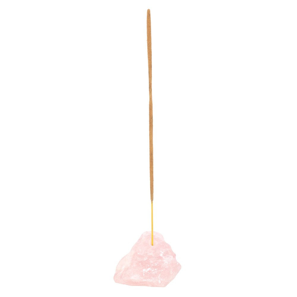 Natural Rose Quartz Incense Holder - Rivendell Shop