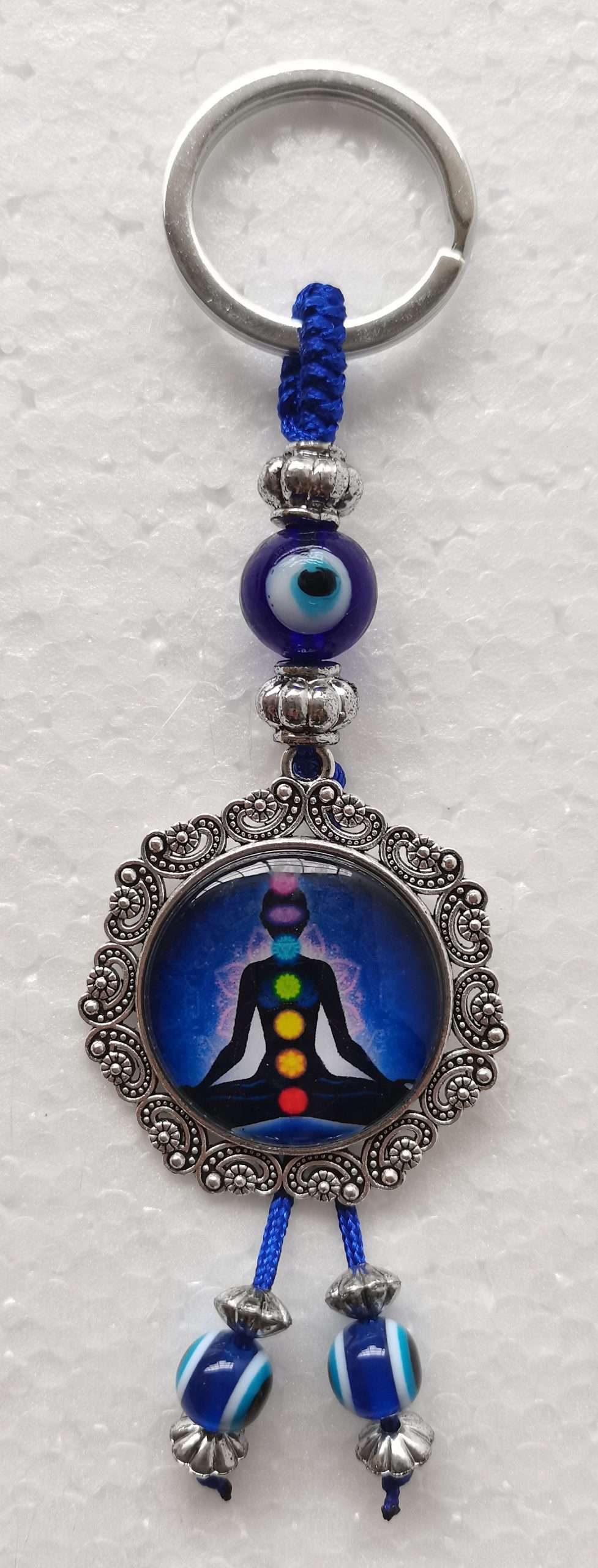 Chakra Keyring with Evil Eye