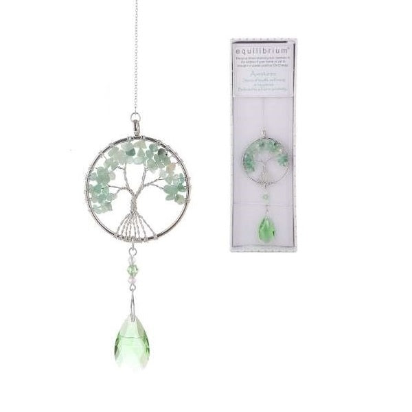 Equilibrium green aventurine Tree of Life Suncatcher - Rivendell Shop