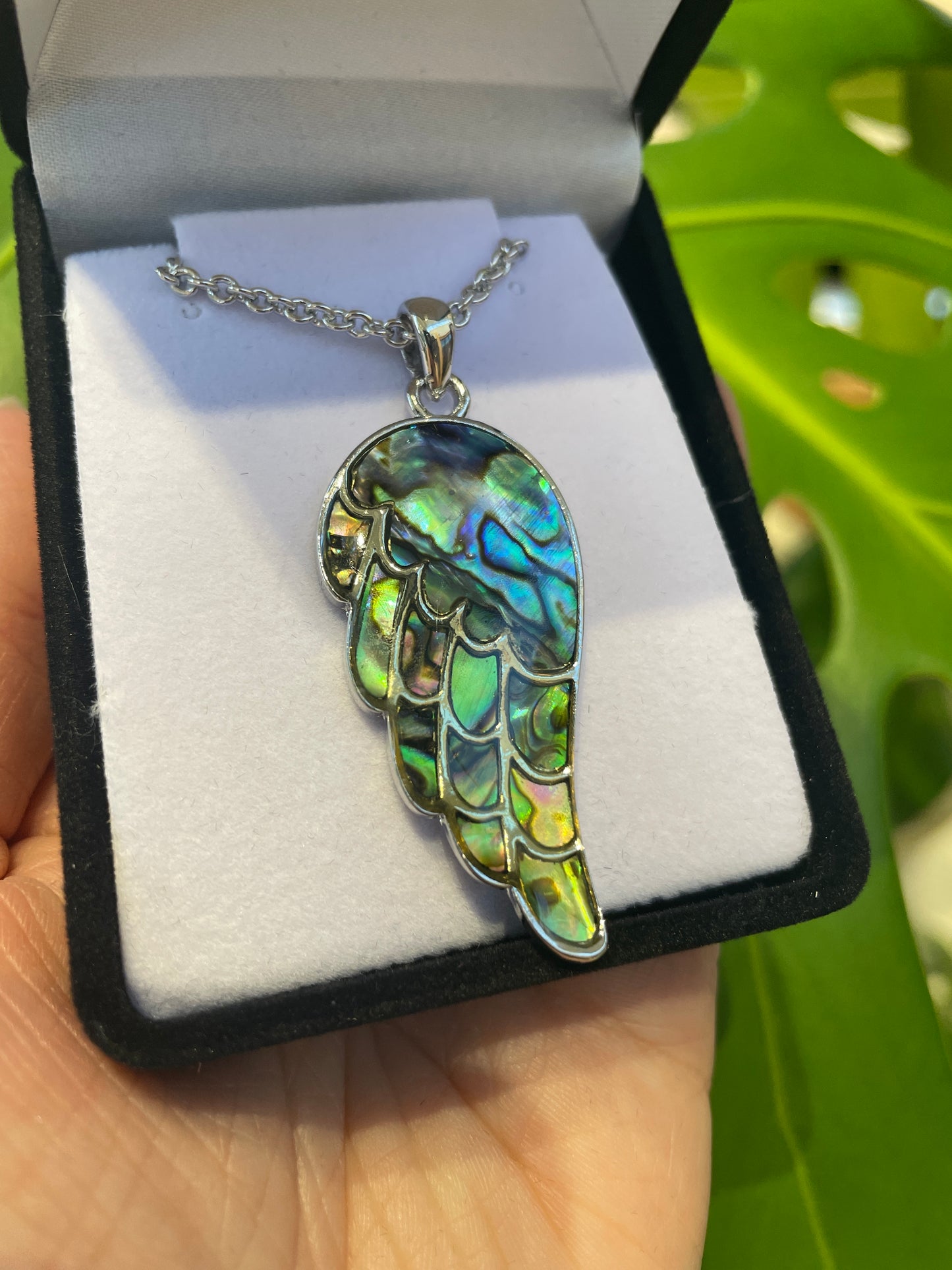 Paua Pendant - Angel Wing