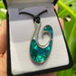 Paua Pendant - Hei Matau (Fish Hook) - Rivendell Shop