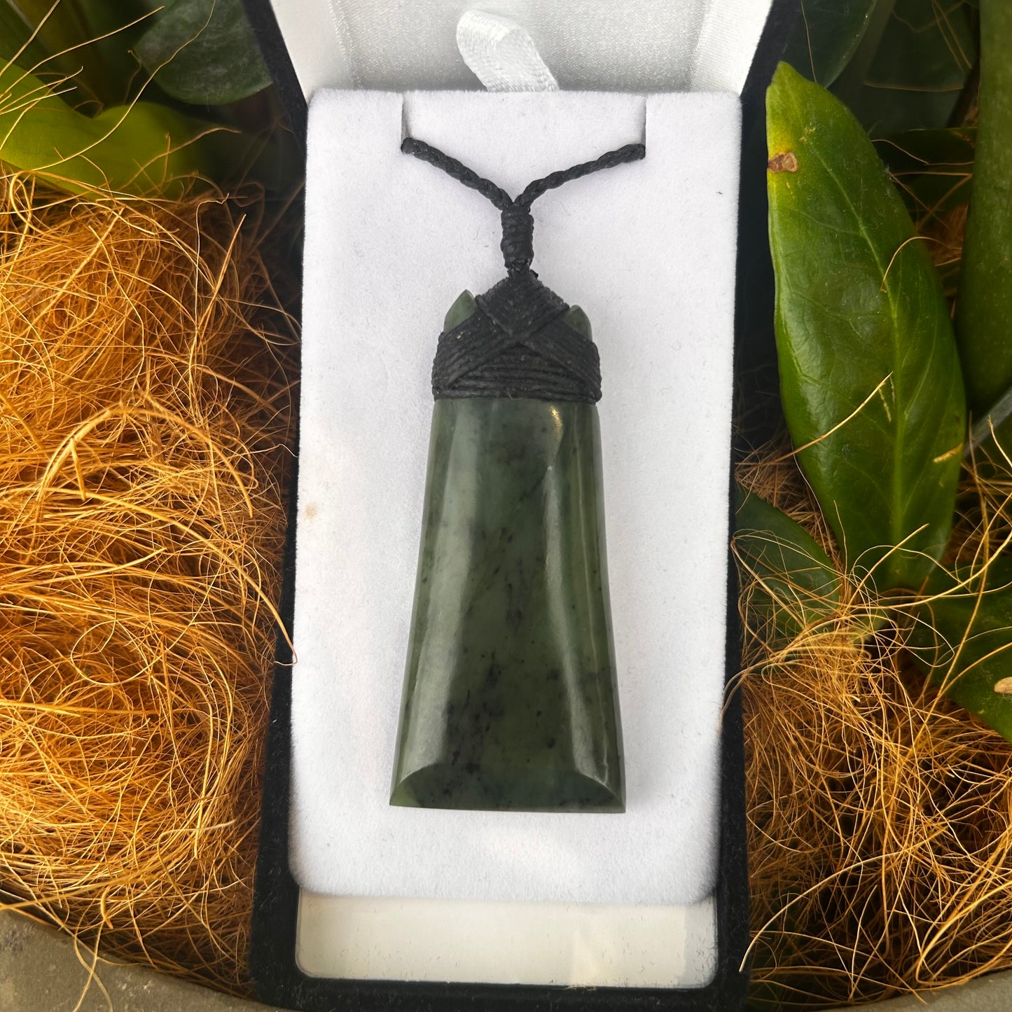 Long Greenstone Toki Pendant