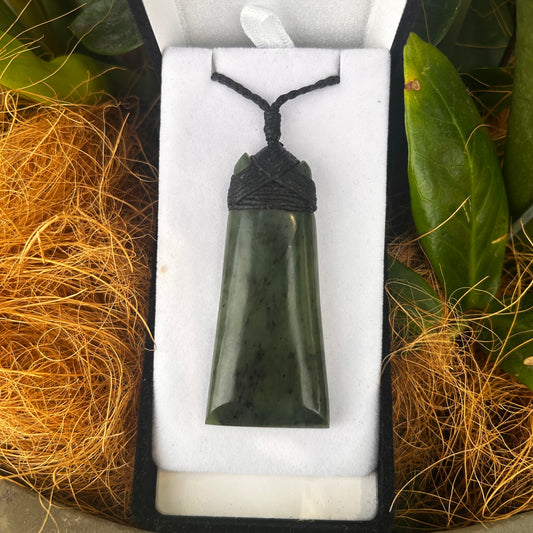 Long Greenstone Toki Pendant