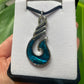 Paua Pendant - Hei Matau (Fish Hook) - Rivendell Shop