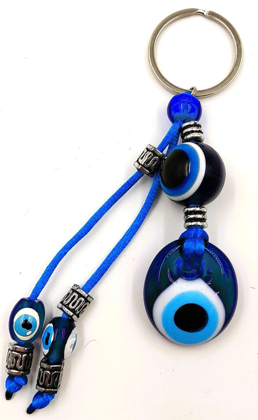 Turkish Glass Evil Eye Keyring - Rivendell Shop