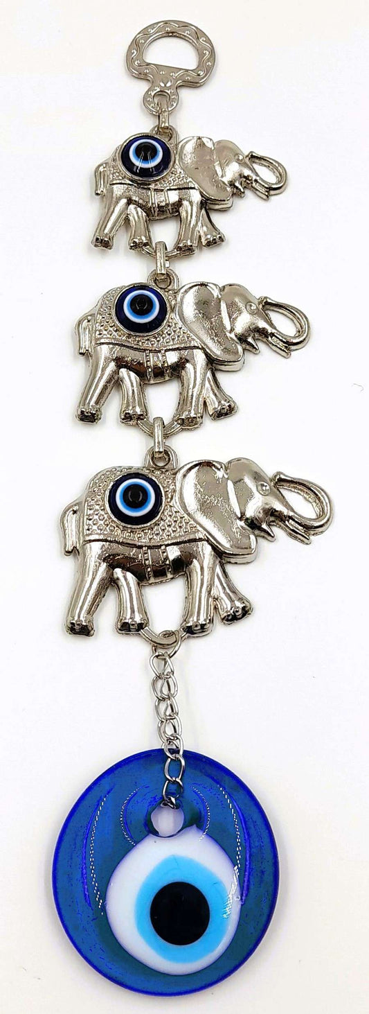 Lucky Elephant and Evil Eye Wall Hanging - Rivendell Shop