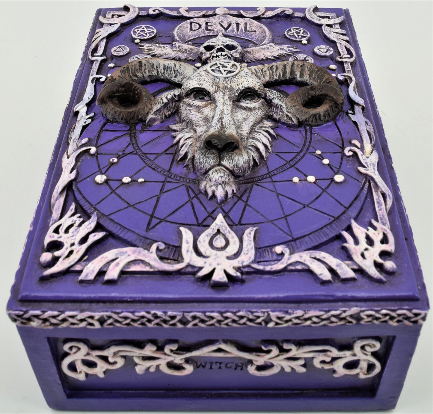 Purple Baphomet Trinket Box - Rivendell Shop
