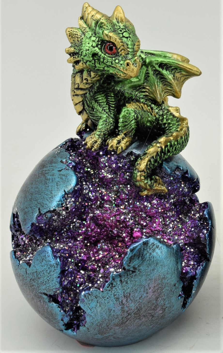 Green Baby Dragon on Hatched Egg - Rivendell Shop