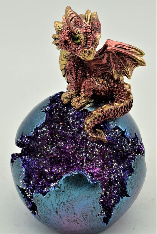 Red Baby Dragon on Hatched Egg - Rivendell Shop