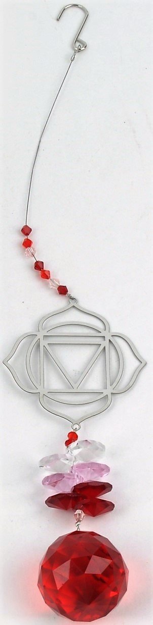 Chakra Crystal Hanging Red - Rivendell Shop