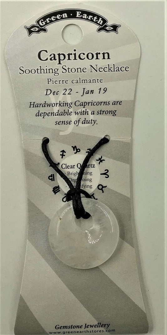Capricorn - clear quartz pendant - Rivendell Shop