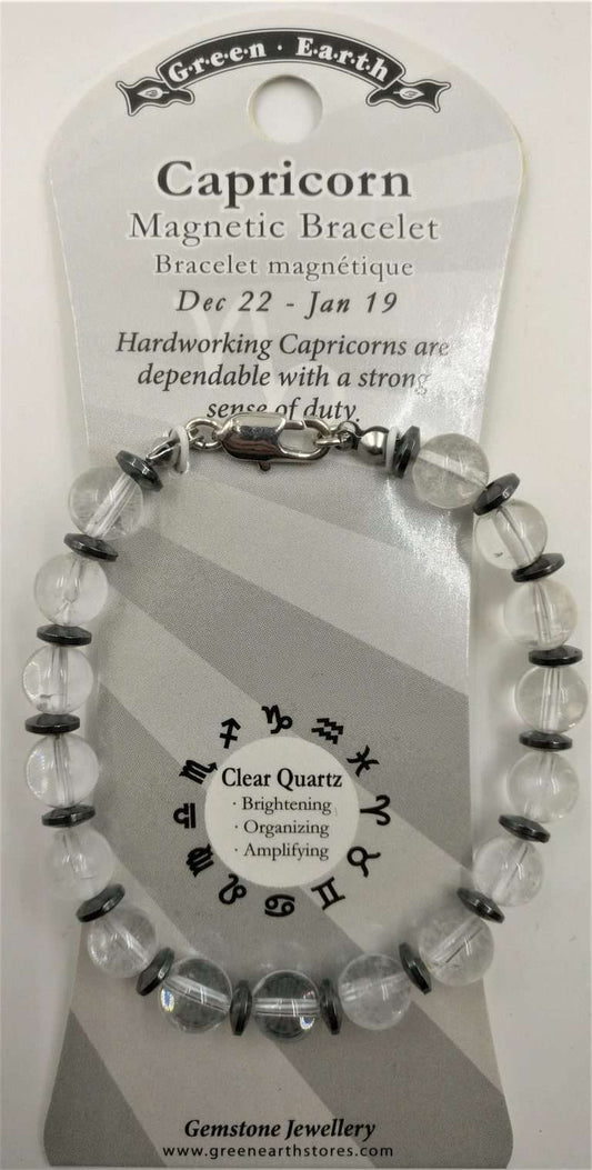 Clear quartz zodiac bracelet - Rivendell Shop