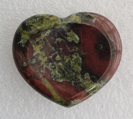 Dragon Bloodstone Worry Stone - Heart - Rivendell Shop