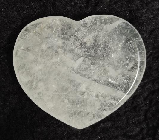 Clear Quartz Worry Stone - Heart - Rivendell Shop