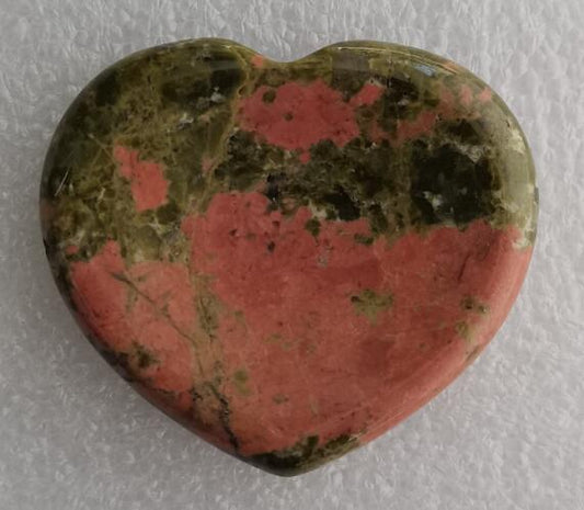 Unakite Worry Stone - Heart - Rivendell Shop