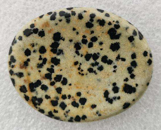 Dalmatian Jasper Worry Stone Oval - Rivendell Shop