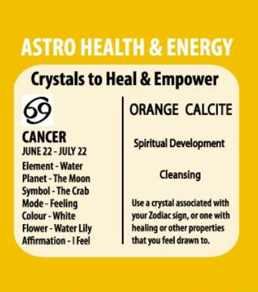 Orange calcite zodiac pendant - Rivendell Shop
