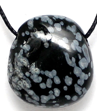Snowflake obsidian zodiac pendant - Rivendell Shop