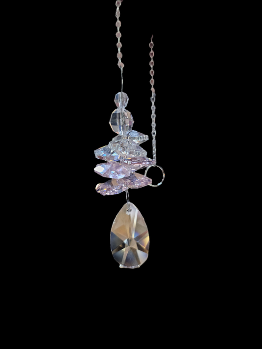 Clarus Crystal Hanging Dewdrop Rosaline