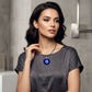 Evil Eye Necklace with Waxed Cord — AI model-editorial
