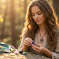 AI-processed: Wellbeing Necklace with Seven Gemstone Pendants