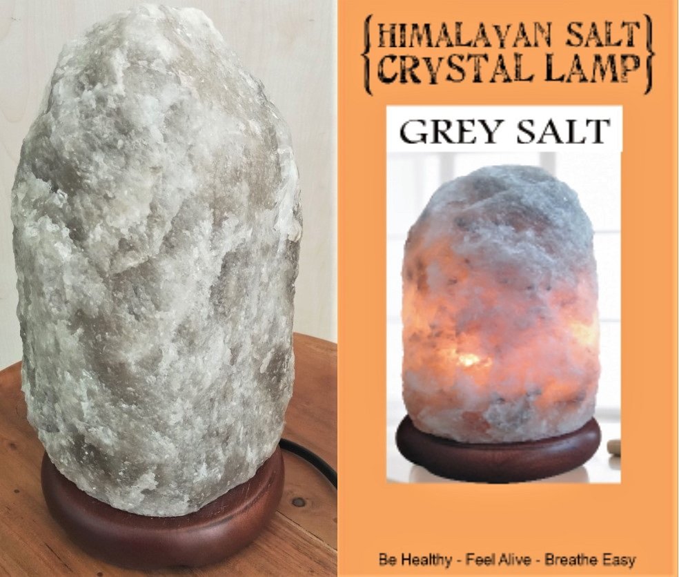 Gray Himalayan Salt Lamp 3-4.5kg Range - Rivendell Shop