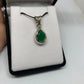 Emerald teardrop pendant - Rivendell Shop