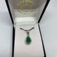 Emerald teardrop pendant - Rivendell Shop