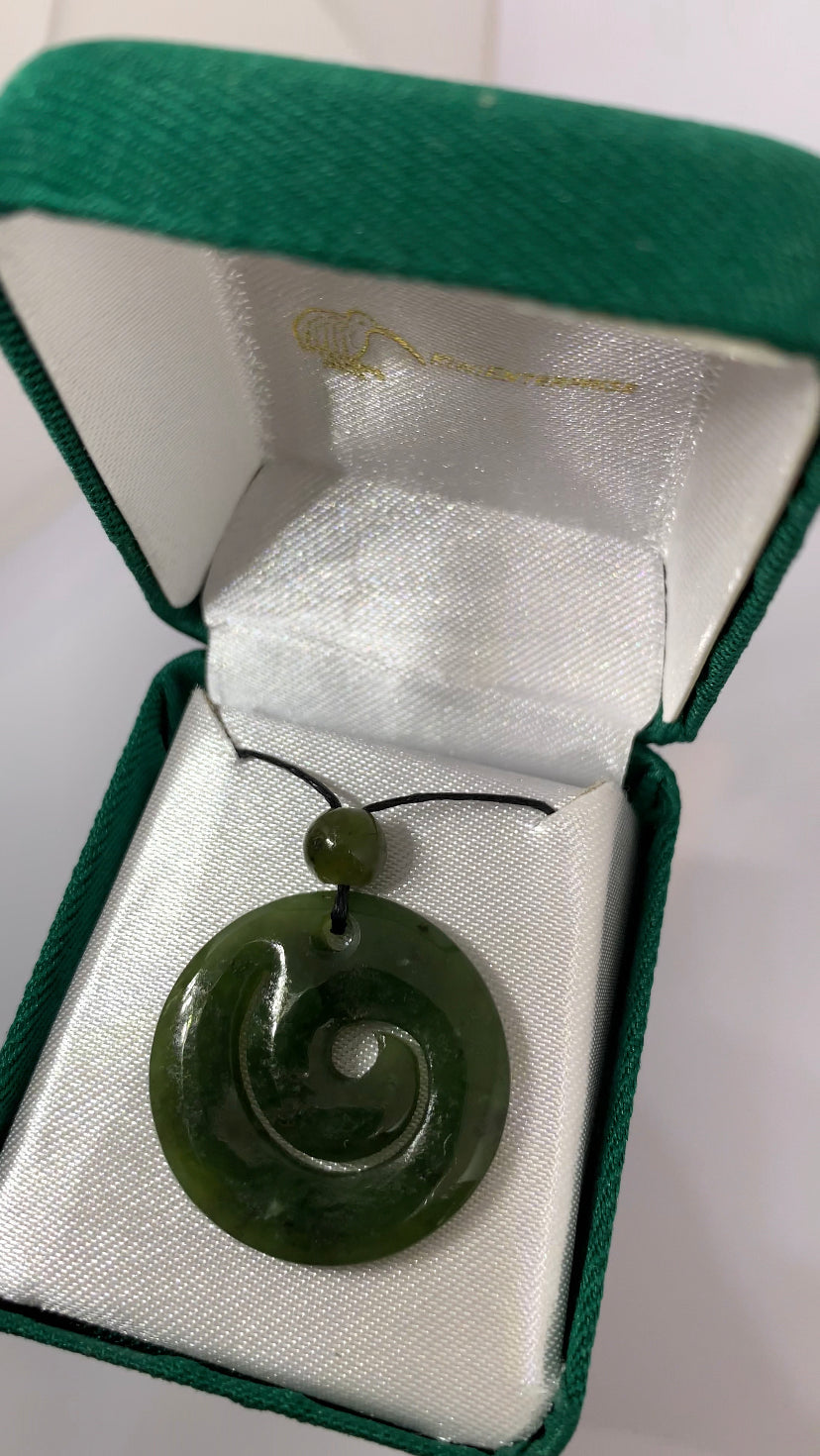 Greenstone Spiral Pendant - Rivendell Shop