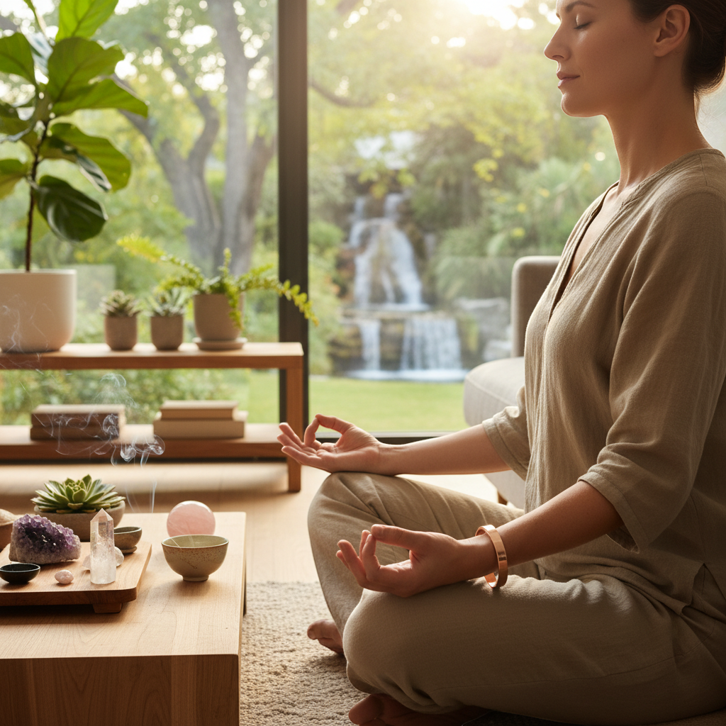 Rivendell Shop handmade pure copper magnetic bracelet, 1cm wide, adjustable size with magnets on each end.