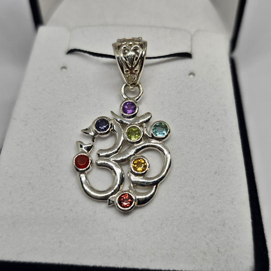 Chakra Om Sterling Silver Pendant - Rivendell Shop