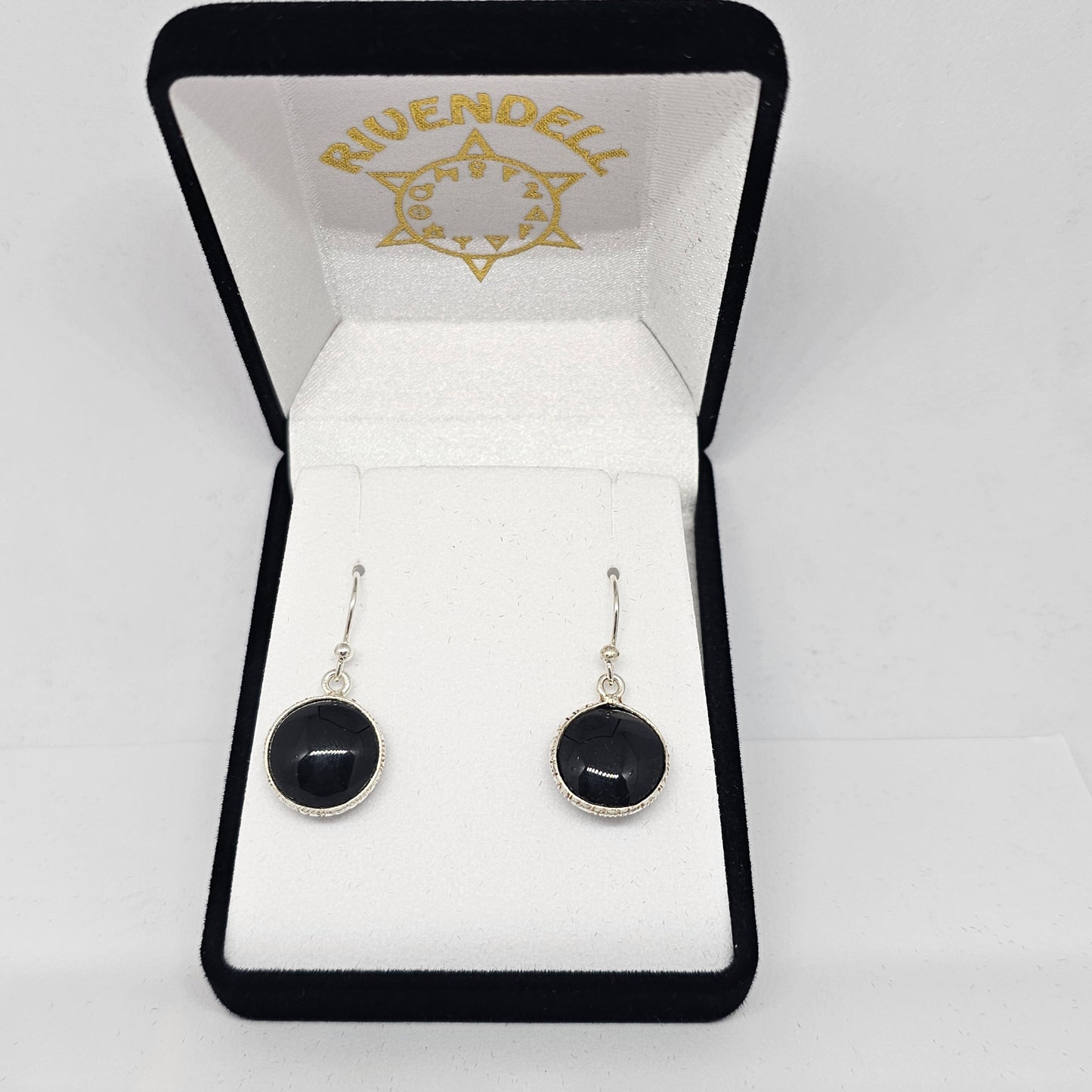 Black Onyx Sterling Silver Earrings - Rivendell Shop