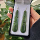 Greenstone (Pounamu) Double Koru Earrings Large - Rivendell Shop