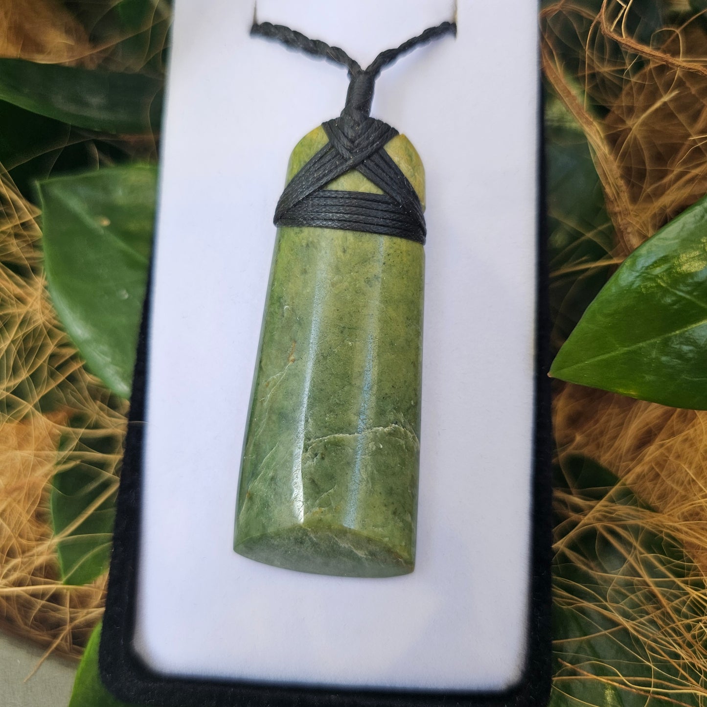 Large Greenstone (Pounamu) Toki Pendant 65x25mm - Rivendell Shop