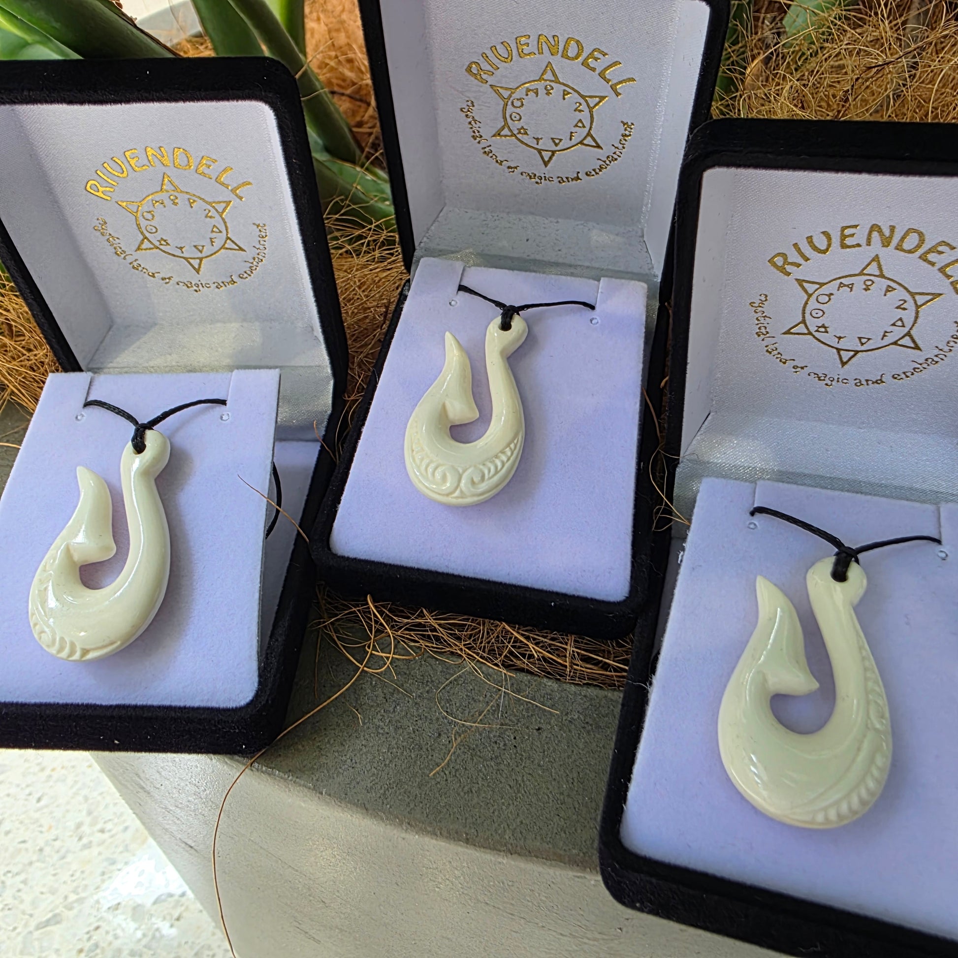 Handcarved Bone Pendant - Rivendell Shop