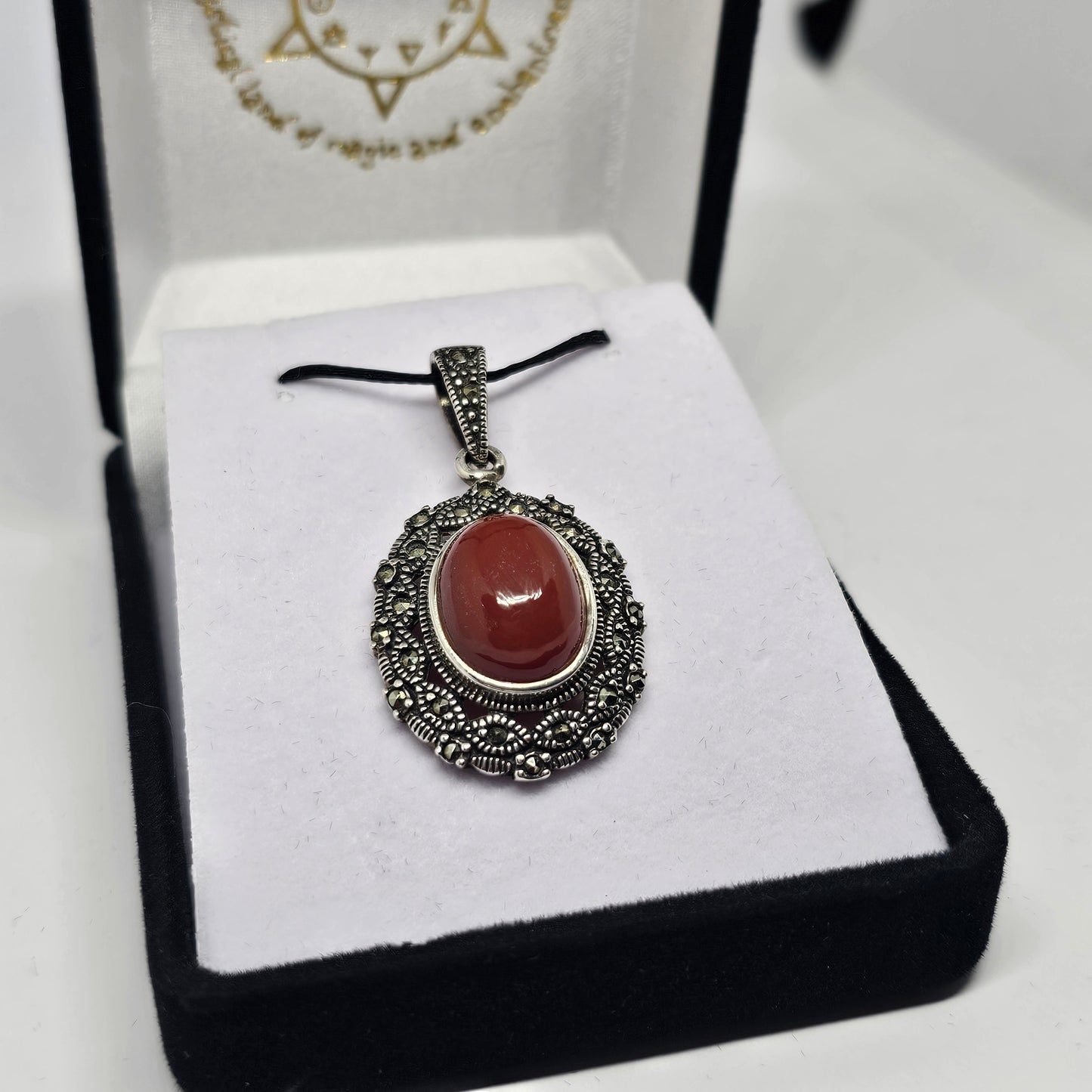 Carnelian Sterling Silver Pendant