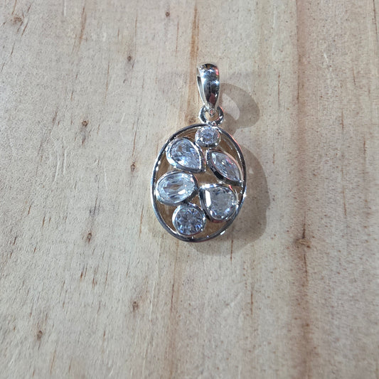 Clear quartz pendant